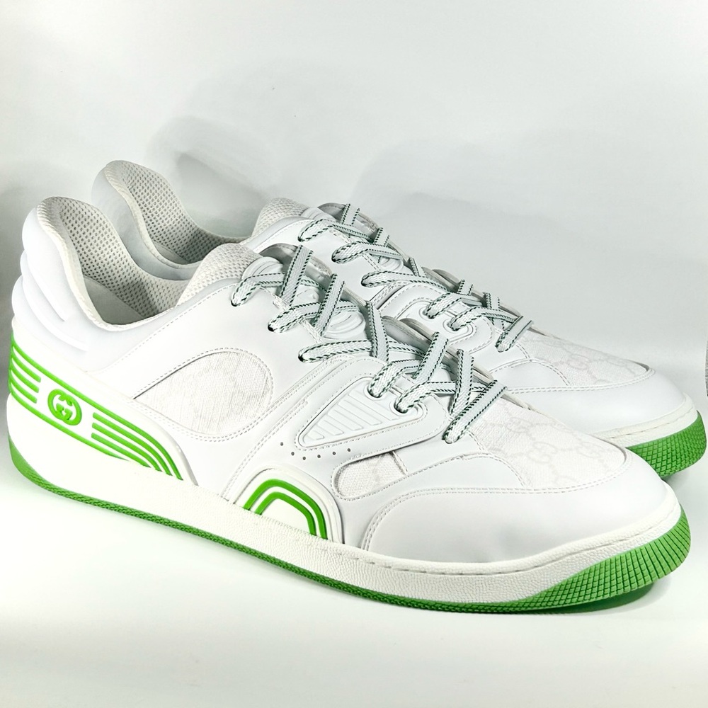 New Gucci Basket Low White Demetra Sneaker Size 13G/13.5US